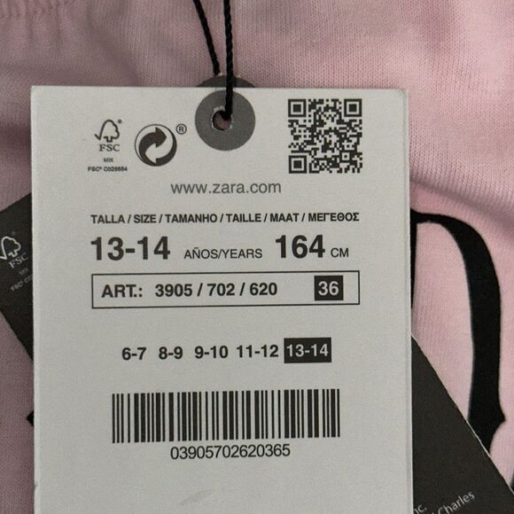 ZARA Kids | Pink | ENID WEDNESDAY © T-SHIRT - Picture 4 of 4